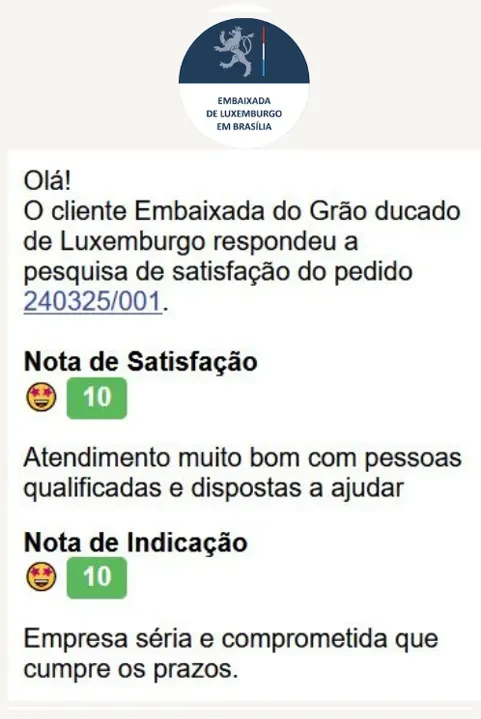 Avaliação Embaixada de Luxemburgo em Brasília