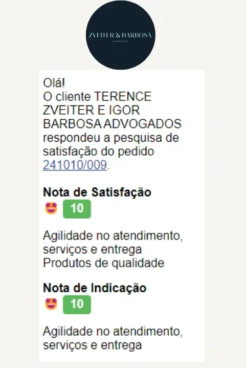 Avaliação Terence Zveiter e Igor Barbosa Advogados